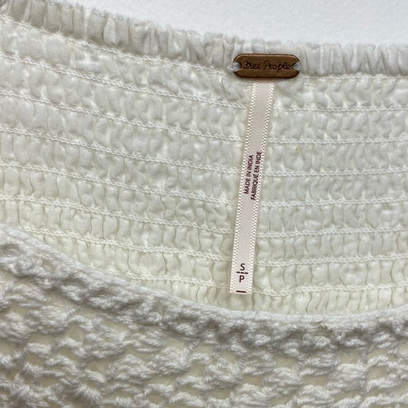 Free People Ari Cotton Crochet Front Babydoll Ruffled Mini Dress - Picture 5 of 14